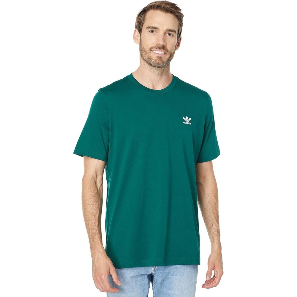 adidas Men Originals Essentials TREFOIL Tee Shirt Collegiate Green HE7196 M